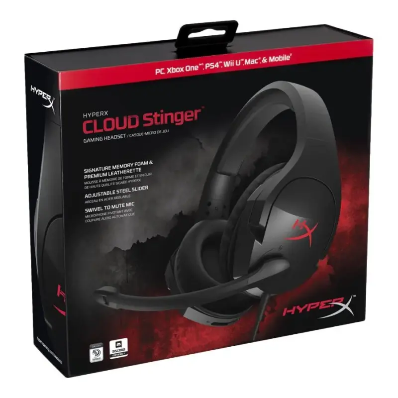 HyperX Cloud Stinger Over The Ear Gaming Headset With Mic (Black)