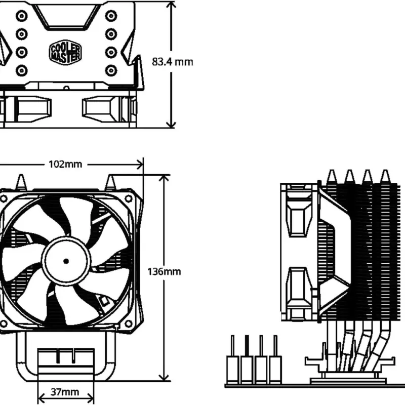 Cooler Master Hyper H410R RGB CPU Air Cooler