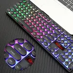 HXSJ Gaming Keyboard RGB Rounded Keycaps Pro Mechanical EN