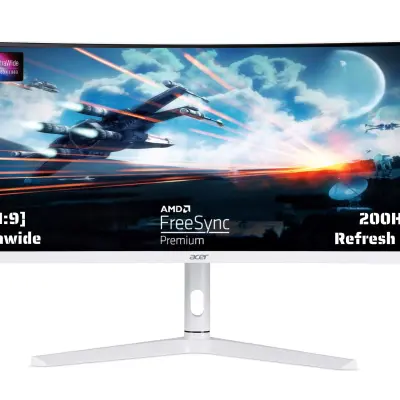 Acer XZ306CX 29.5 Inch (74.93 Cm) Ultrawide 21:9 1500R Curve 2560 X 1080 Pixels LCD Monitor White