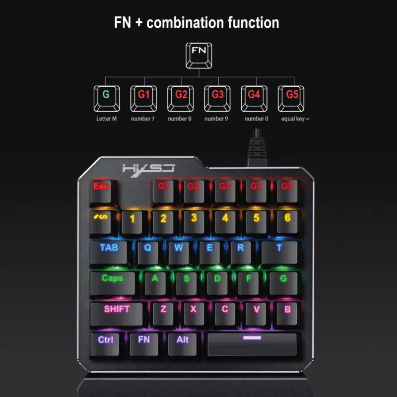 HXSJ J100 Wired Gaming Keyboard