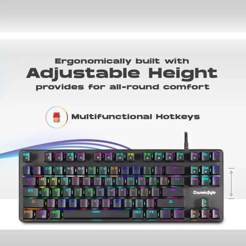 Cosmic Byte Cb-Gk-18 Firefly Keyboard With Outemu Red Switch