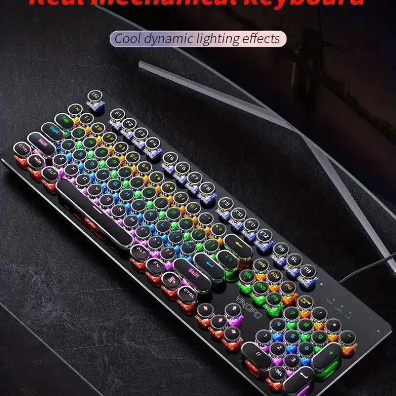 Premium Mechanical LED Backlit 104 Keys Keyboard