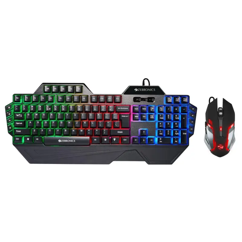 Zeb Optimus Black Gaming Keyboard & Mouse Combo