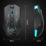 Ajazz AJ52PRO 8 Keys Three-mode Bluetooth/Wireless/Wired RGB Gaming Mouse(Aj52pro blue version)