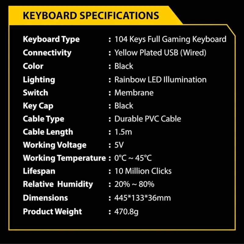 Ant Esports KM1650 RGB Membrane Wired Gaming Keyboard & RGB Mouse