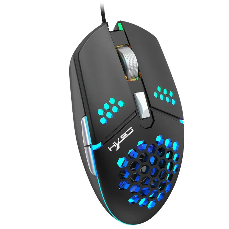 HXSJ J400 Ergonomic Wired Gaming Mouse with Cooling Fan 6-level Adjustable DPI for Desktop Laptop Computer