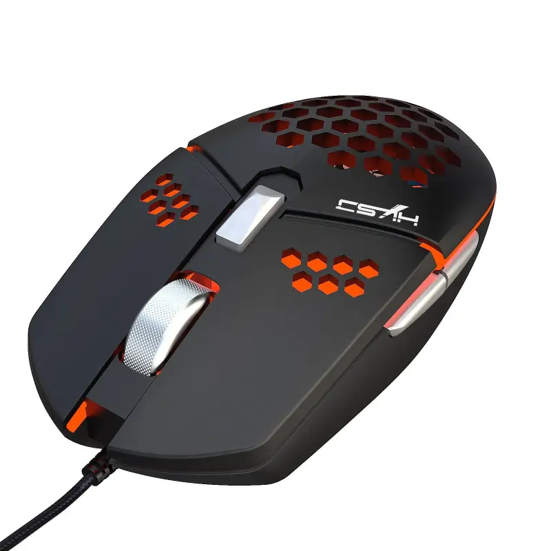 HXSJ J400 Ergonomic Wired Gaming Mouse with Cooling Fan 6-level Adjustable DPI for Desktop Laptop Computer