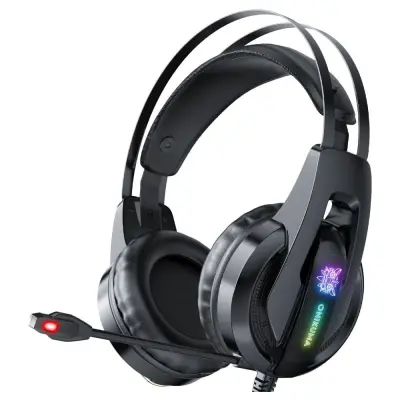 Onikuma K16 Wired Gaming Headphone with RGB Light, Black