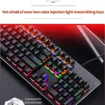 Premium Mechanical LED Backlit 104 Keys Keyboard