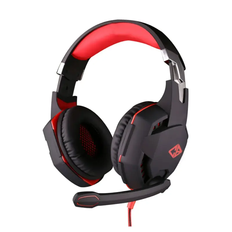 Cosmic Byte Over the Ear Headsets with Mic & LED - G2000 Edition (Black/Red)