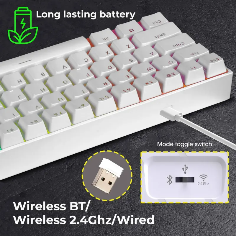 Zebronics ZEB-MAX NINJA Wireless Mechanical Keyboard with 3 Bluetooth Connections