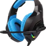 Zebronics ZEB-Rush Premium Wired Gaming On Ear Headphone with RGB LEDs, Neodymium Drivers (Blue)