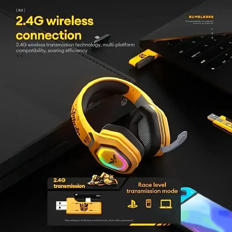 Transformers TF-G01 Best Wireless Headset for Gamers Yellow