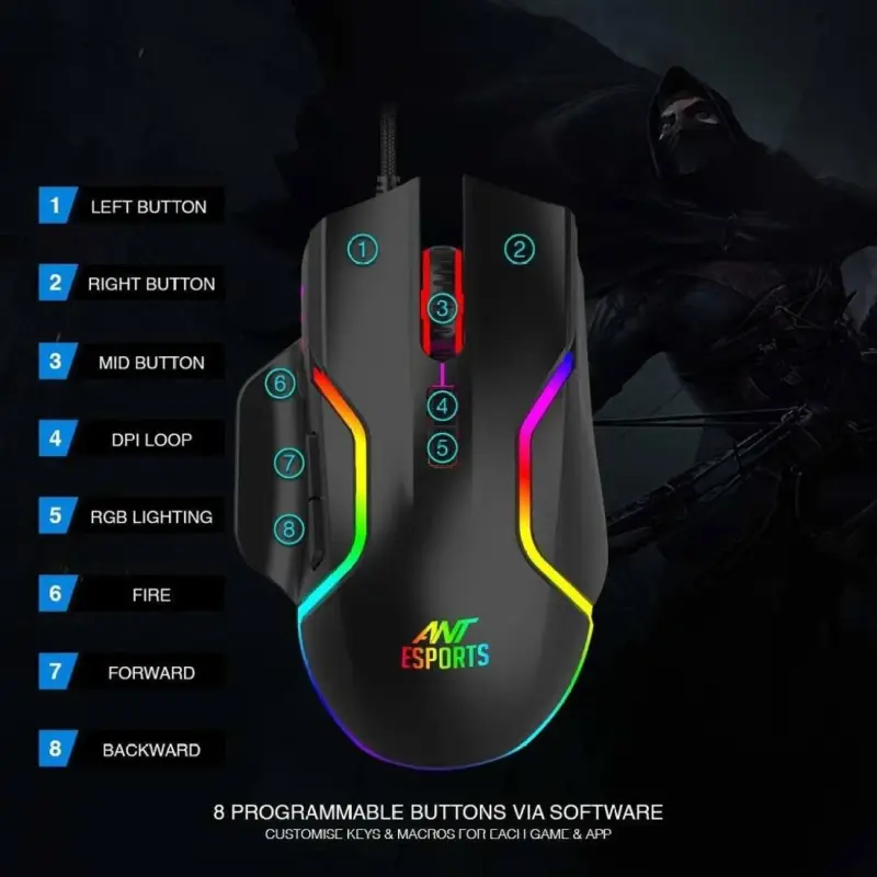 Ant Esports GM320 RGB Optical Gaming Mouse