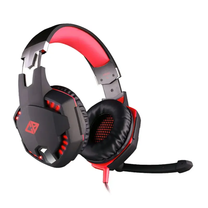 Cosmic Byte Over the Ear Headsets with Mic & LED - G2000 Edition (Black/Red)