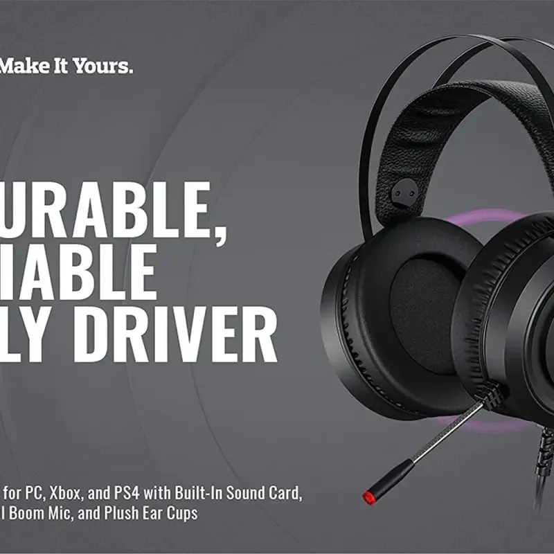 Cooler Master CH321 RGB Gaming Over Ear Headset With Mic (Black)