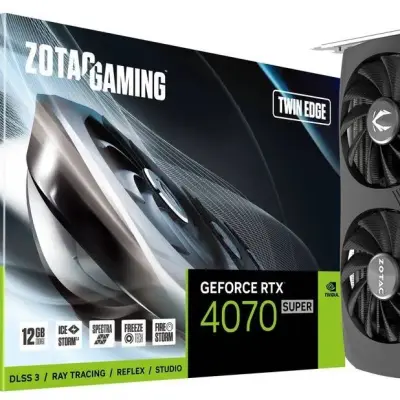 Zotac Gaming GeForce RTX 4070 SUPER Twin Edge 12GB GDDR6X 192-Bit Dual Fan Graphics Card (ZT-D40720E-10M)