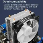 COOLMOON Frost Double Copper Tube CPU Fan Desktop PC Illuminated Silent AMD Air-Cooled Cooler, Style: P2 Magic Moon Edition Single Fan