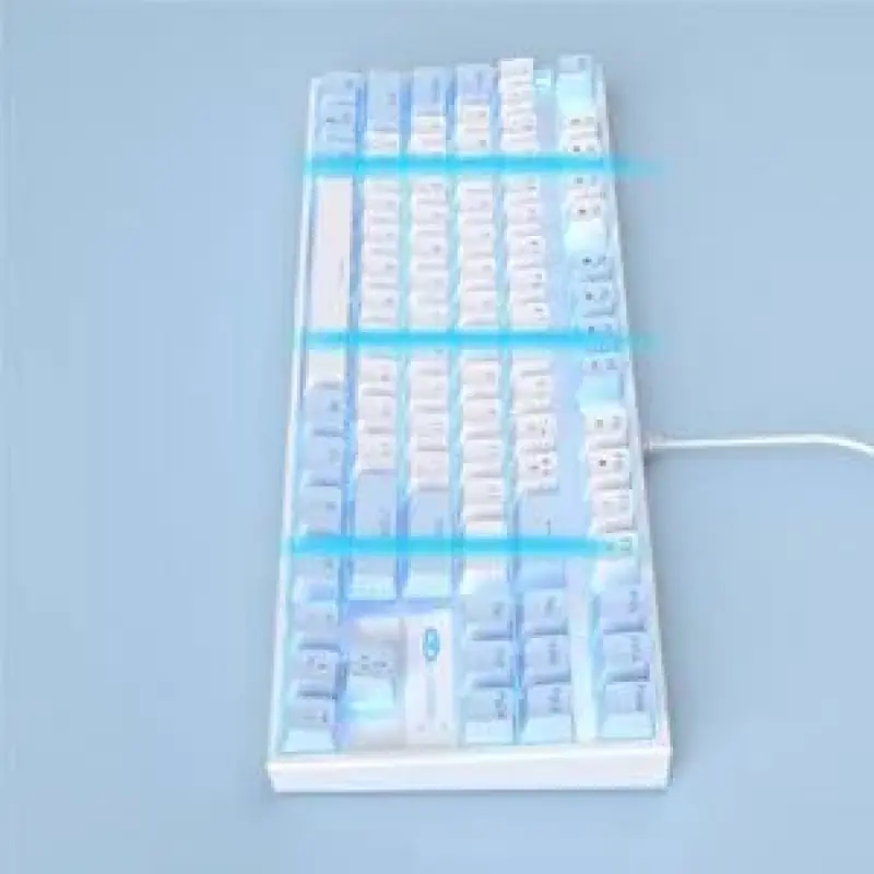 MageGee MK-STAR Wired Mechanical Keyboard (Blue/White) - Red Switch