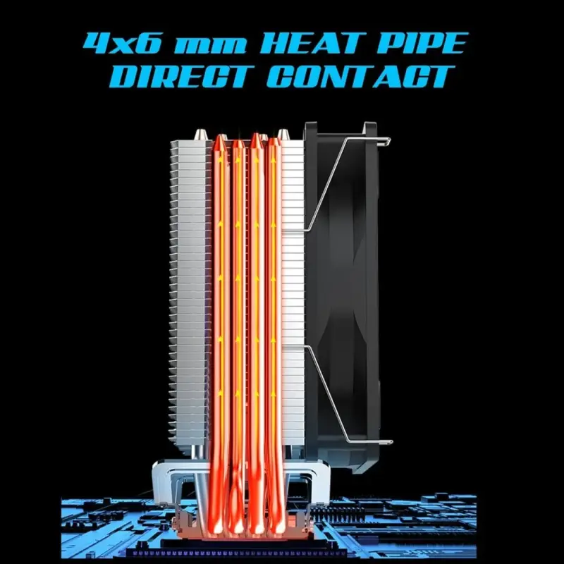 Ant Esports ICE-C400 120mm CPU Air Cooler with Rainbow LED (Black)