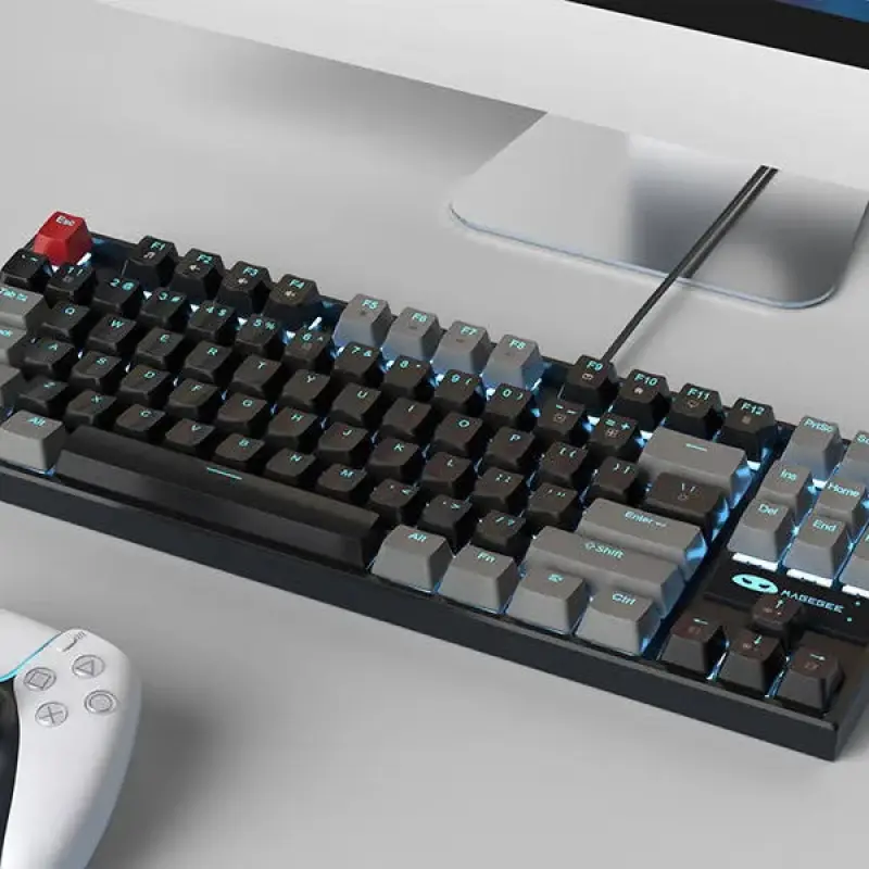 MageGee MK-STAR Wired Mechanical Keyboard (Gray/Black) - Red Switch