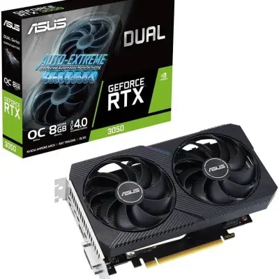 Asus Dual GeForce RTX 3050 V2 OC Edition 8GB GDDR6 128-bit Gaming Graphics Card