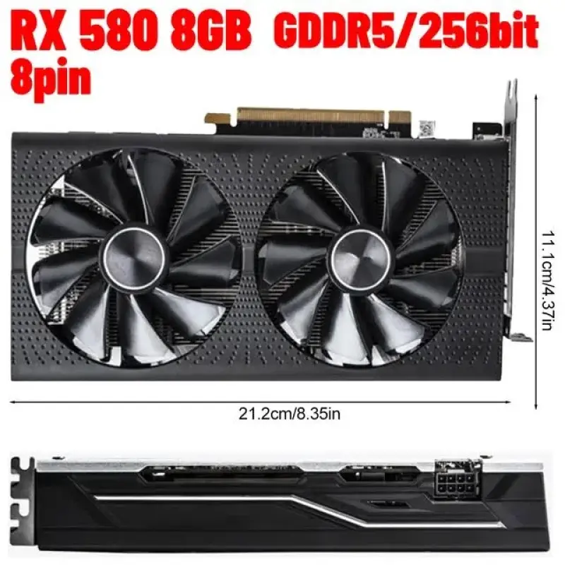 Video card rx 580 8gb 256bit 2048sp gddr5 graphics CARDS for mining amd radeon sapphire VGA no rx 570 590 560 550