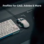 Creator Wired 3D CAD Mouse 13 Customizable Buttons Onboard Memory Profiles Canva Adobe Solidworks Da Vinci Resolve 12000 DPI Ergonomic Des