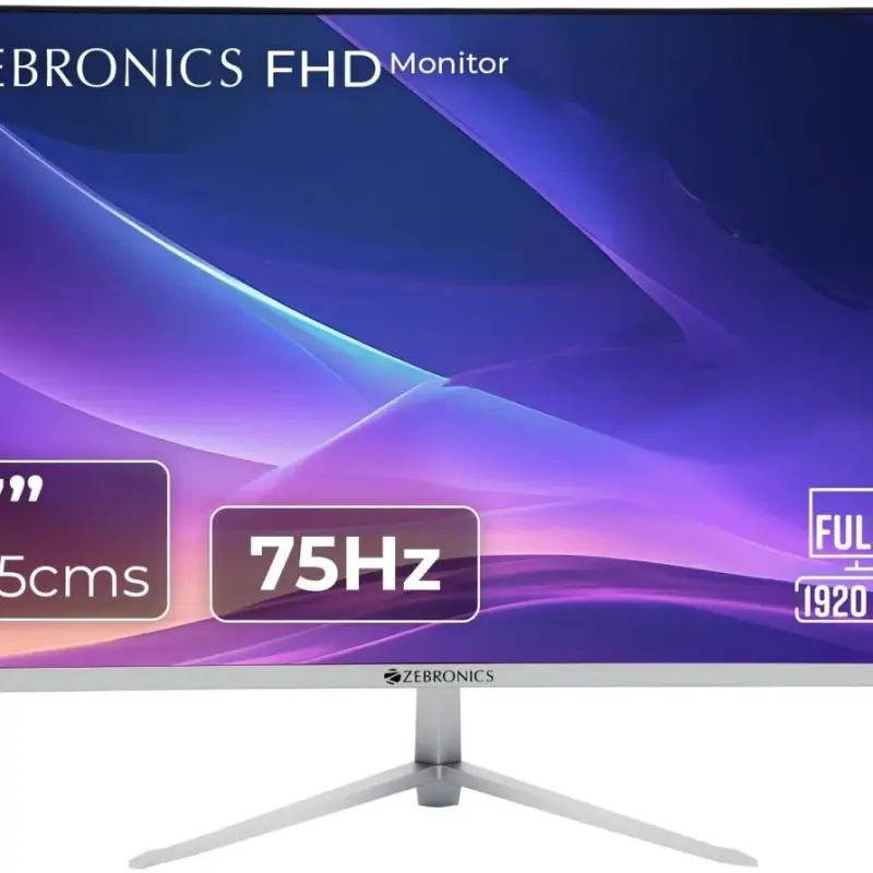 Zebronics 27 Inch Full Hd Va Panel Wall Mountable Monitor Zeb-a27fhd Ultra Slim Led Monitor With 68.5cm,75hz Refresh Rate