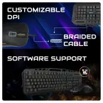 Cosmic Byte Dragon Fly RGB Aluminium Gaming Keyboard Mouse And Combo