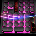 HXSJ Gaming Keyboard RGB Rounded Keycaps Pro Mechanical EN