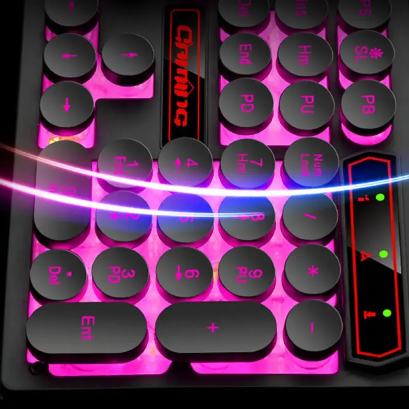 HXSJ Gaming Keyboard RGB Rounded Keycaps Pro Mechanical EN