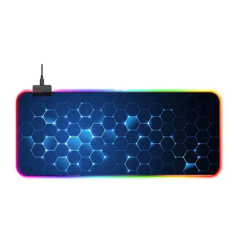 GMS-X5 Stitched Edges Non-Slip Rubber Base RGB Gaming Mouse Pad, Size: 300 x 800 x 4mm