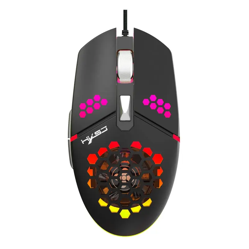 HXSJ J400 Ergonomic Wired Gaming Mouse with Cooling Fan 6-level Adjustable DPI for Desktop Laptop Computer