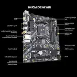 Gigabyte B450M DS3H WIFI AM4 Micro-ATX Motherboard B450M DS3H