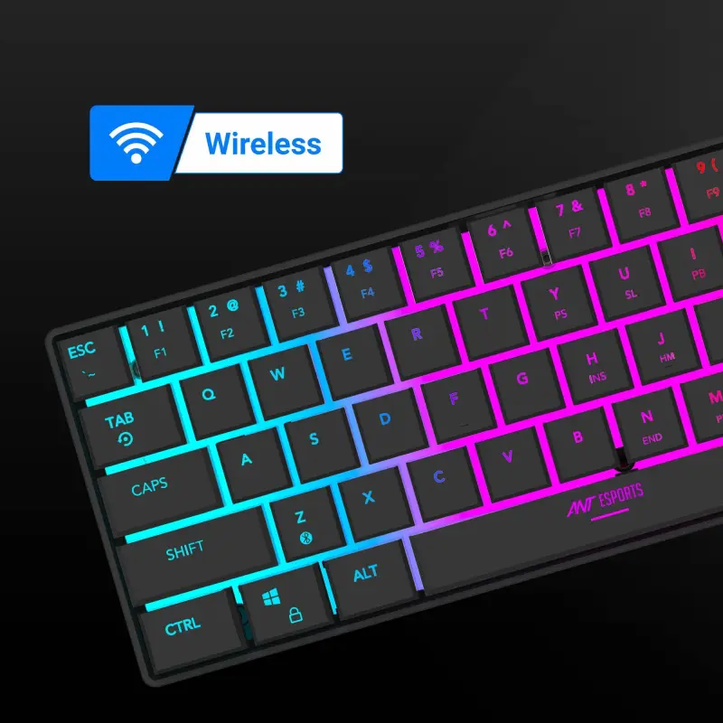 Ant Esports MK1500 Mini Black Wireless RGB Gaming Keyboard