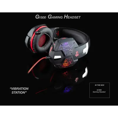 COSMIC BYTE G1500 7.1 CHANNEL USB HEADSET FOR PC WITH RGB LED LIGHTS (BLACK/RED)