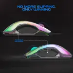 Igear Hawk Wired Gaming Mouse With Customizable Rgb Lights, 8 Buttons, Transparent Top Wired Optical Gaming Mouse