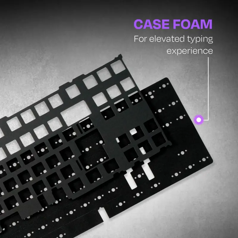 Hive Full-Size Black - Purple Wired Gaming Keyboard Red