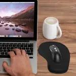 Gaming Mouse Pad with Wrist Support GMP40 Desk Mat for Desktop Computer, Laptop, MacBook, Notebook Magic Mouse Home, Office Game Accessories - Black