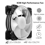 COOLMOON Frost Double Copper Tube CPU Fan Desktop PC Illuminated Silent AMD Air-Cooled Cooler, Style: P2 Magic Moon Edition Single Fan