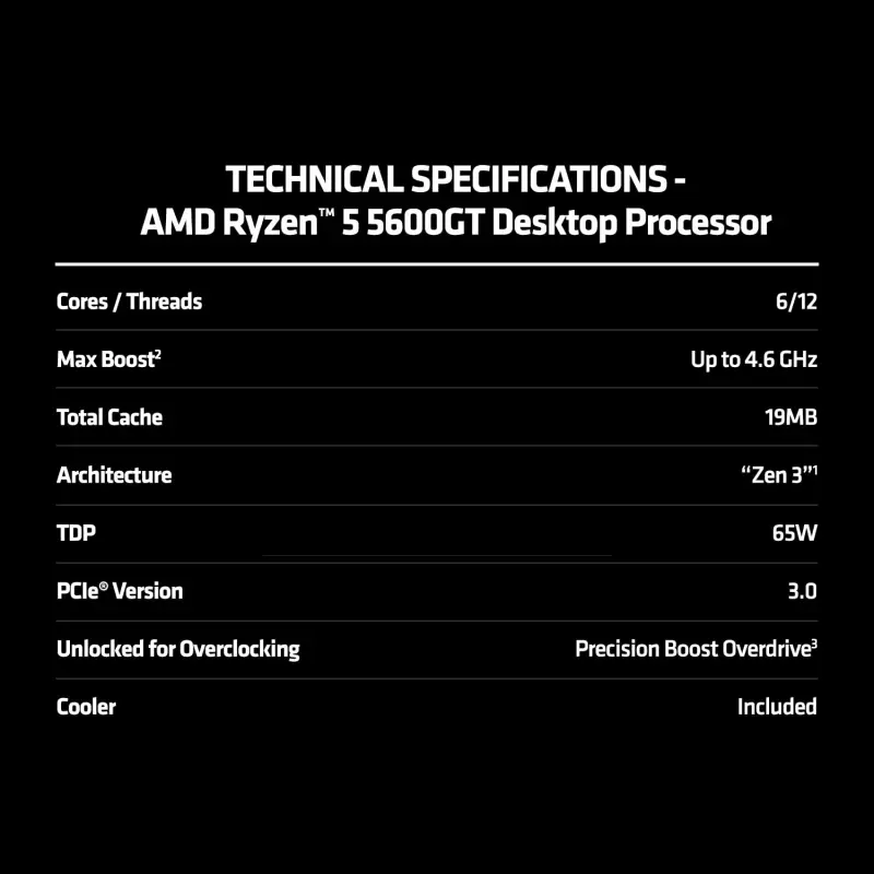 AMD Ryzen 5 5600GT Processor With Radeon Graphics