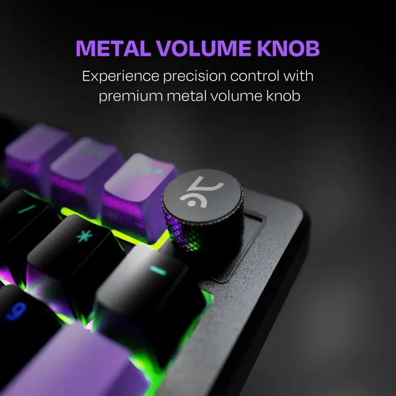 Kreo Hive 98-key Full-size Wired Gaming Mechanical Keyboard, Rgb, Knob, Case Foam Wired Usb Gaming Keyboard