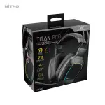 Nitho Titan PRO 7.1 Surround Gaming Headset with Cardioid Microphone Over-Ear Wired Gaming Headphones with RGB LED Black