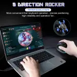 TRELC Gaming Mouse with 5 D Rocker, Ergonomic Mouse with 10000 DPI/11 Programmable Buttons, RGB Vertical Gaming Mice Wired for PC/Laptop/E-Sports