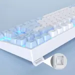 MageGee MK-STAR Wired Mechanical Keyboard (Blue/White) - Red Switch